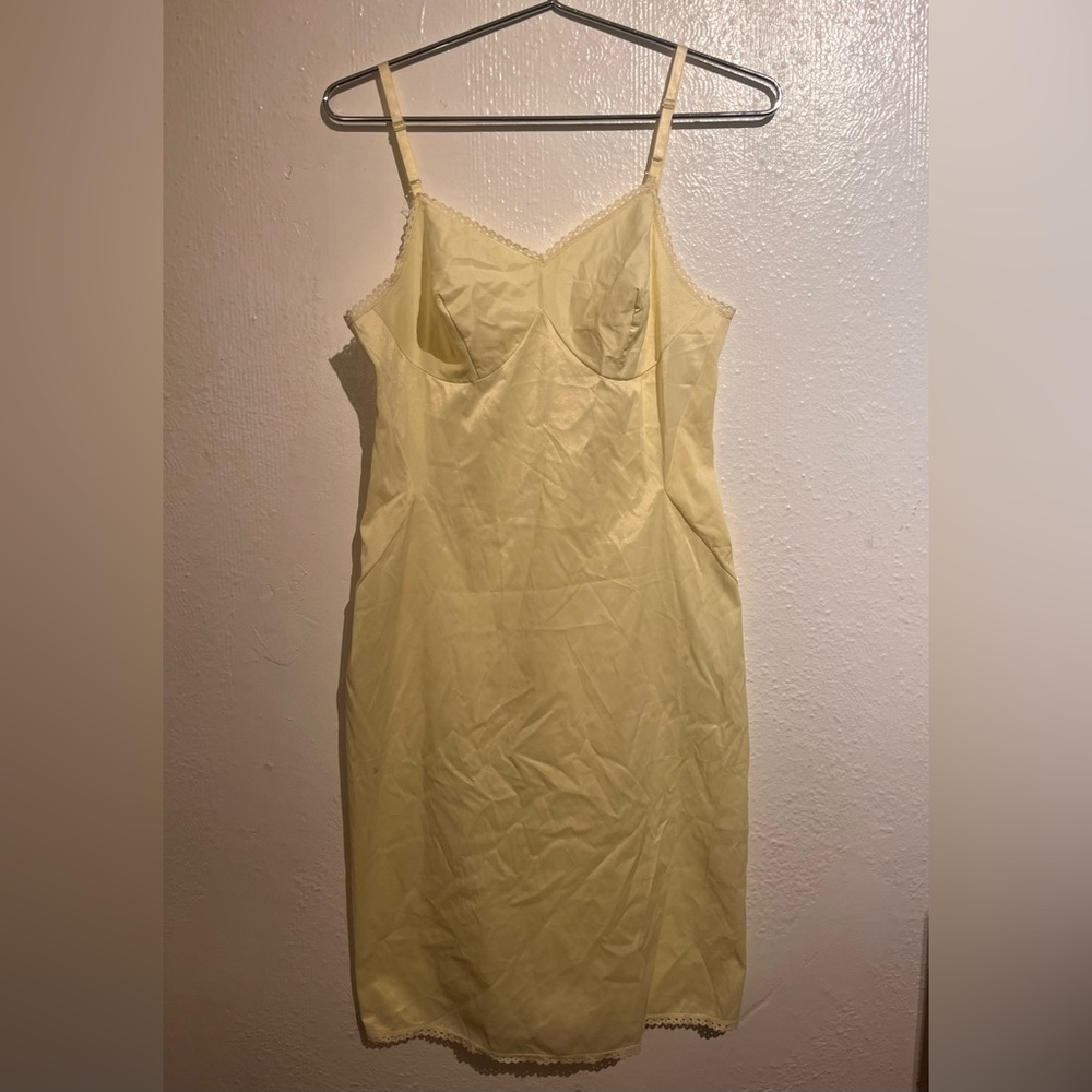 Vintage Pale Yellow Slip Dress
